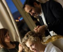 GiDiGi Parrucchieri mentre preparano una sposa
