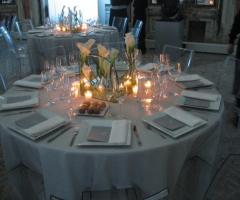 Romantica atmosfera per il ricevimento nuziale