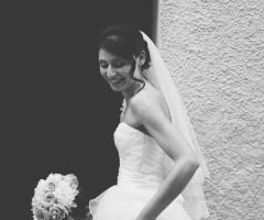 Foto della sposa felice