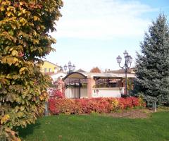 Il giardino del ristorante a Vicenza
