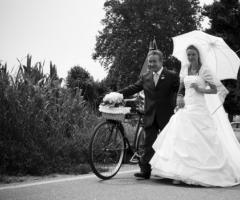 Fotografia della sposa con il padre