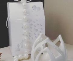 Divina Italian Creations - Bomboniera porta candela in ceramica