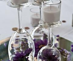 Bicchieri per il tavolo delle nozze