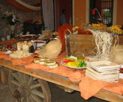 Buffet rustico per il matrimonio