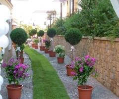 Allestimento decorazioni ricevimento di matrimonio presso Villa dei Melograni
