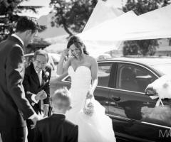 Arrivo della sposa in macchina