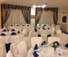 sala personalizzata in blu