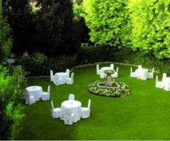 Allestimento del matrimonio in giardino