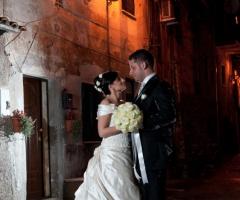 Foto degli sposi di sera