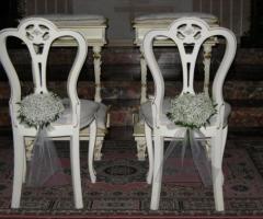 Fiori per le sedute degli sposi