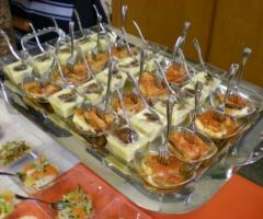Assaggi di antipasti per il ricevimento di nozze