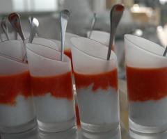 Bicchierini per l'antipasto di nozze