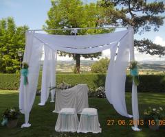 Gazebo con veli per celebrazione