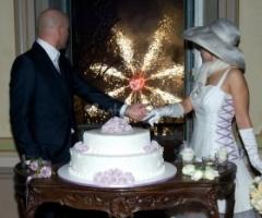 Doppio cuore contornato da fontane - Alessandro Spina Fireworks