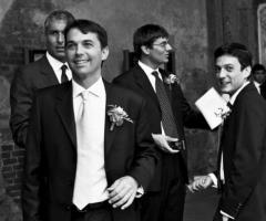 Scatto fotografico dello sposo