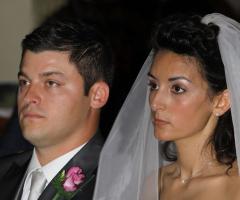 Foto degli sposi all'altare