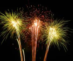 fuochi d'artificio colorati