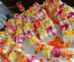 Il tavolo delle bomboniere allestito da Le Muse Banqueting