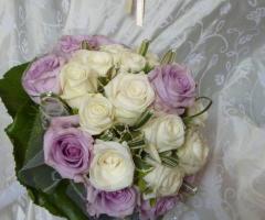 Bouquet rose bianche e lilla