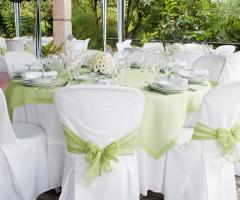 Mise en place verde acqua per il matrimonio