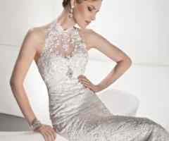 Katia Atelier - Abito da sposa senza maniche con delicate lavorazioni