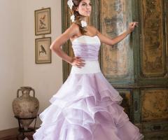Abito da sposa lilla con gonna a balza - Atelier Guia Casadio by Guia Fashion