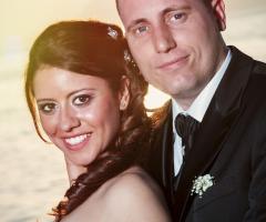 gli sposi al tramonto