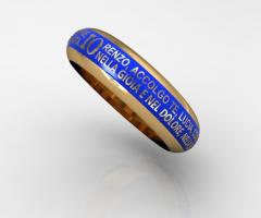 Fede Promesse smalto blu