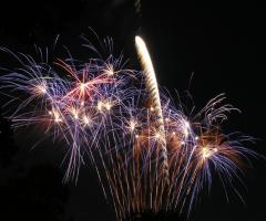 Fuochi d'artificio per la festa di matrimonio