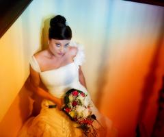 Ritratto sposa con bouquet