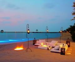 Atmosfera romantica del resort per la luna di miele