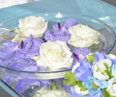 Fresco centrotavola con orchidee Vanda - Roberta fiori Viverone