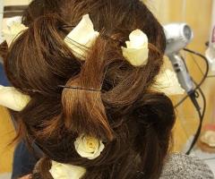 Rosa Laguardia Hair Style - Dettagli dell'acconciatura della sposa