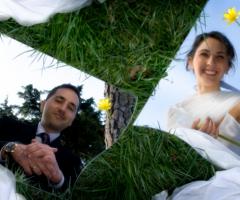 Collage di foto degli sposi