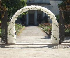 Arco classico di palloncini bianchi