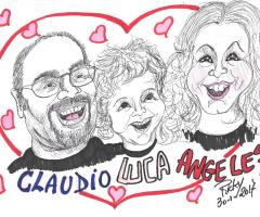 Ricky Caricaturas - Una bella famiglia amica!