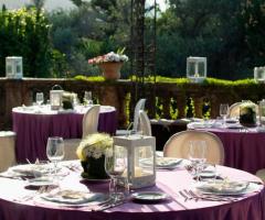 Villa Boscogrande - Tavoli in terrazza per il ricevimento di matrimonio