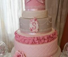 Dolci Desideri - Torta nuziale rose and grey