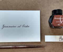 Silvia Raimondi Calligrafia - Busta e biglietto confetti