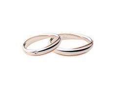 Boschi Gioielli d'Oggi - Le fedi bicolori con diamante