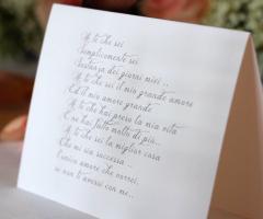Particolare biglietto Nozze.