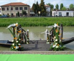 Addobbo floreale per la salita in gondola
