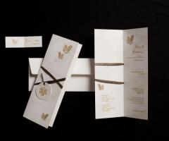 Partecipazioni dai colori della terra - Modello Mariposa