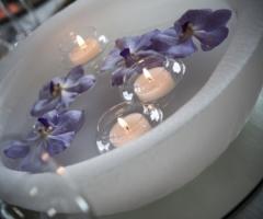 Candele e fiori per lil matrimonio