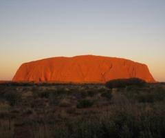 Tramonto ad Ayers Rock (Australia) durante la luna di miele