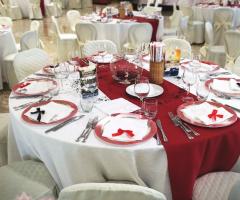 Il Capanno - Dettaglio dei tavoli del ricevimento