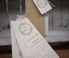 PARTECIPAZIONE CON CALENDARIO MATRIMONIO COUNTRY CHIC
