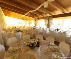 Sala allestita per un ricevimento presso Villa San Domenico