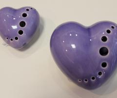 Bomboniere diffusori di profumo a forma di cuore color viola - Bomboniere Roma Dimmi di Sì