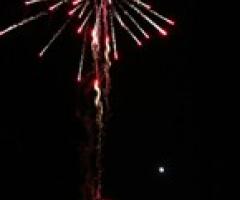 Fuochi d'artificio durante il ricevimento di nozze